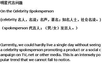 明星代言英语作文,商业与娱乐的交织魅力